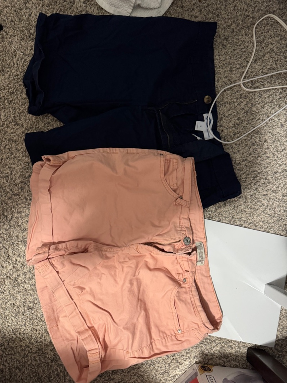 Old Navy Pink and Navy Cotton-Blend Shorts Duo